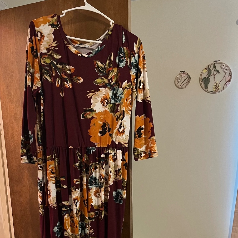 Hazel Blues Maxi Dress